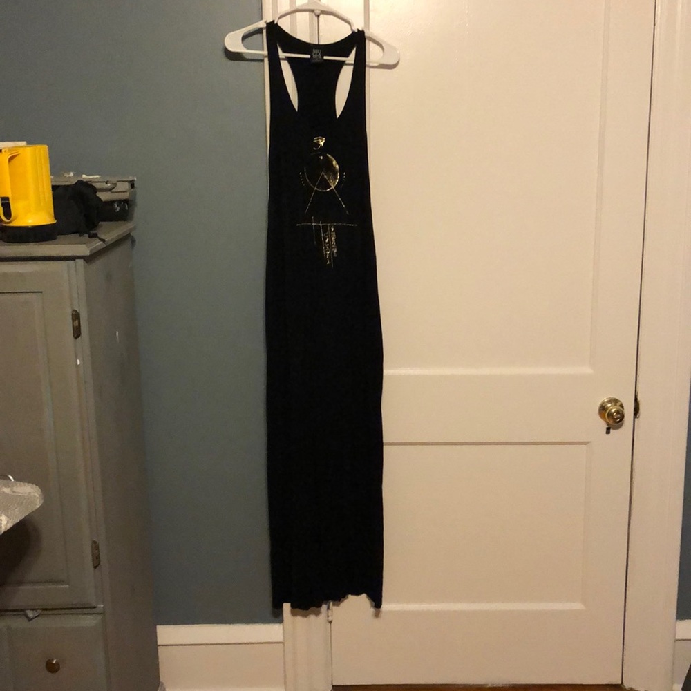 Maxi black T-shirt dress